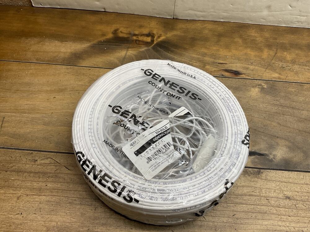 Honeywell Genesis 11035801 22/4 Solid Unshielded Cable, White 500 ft